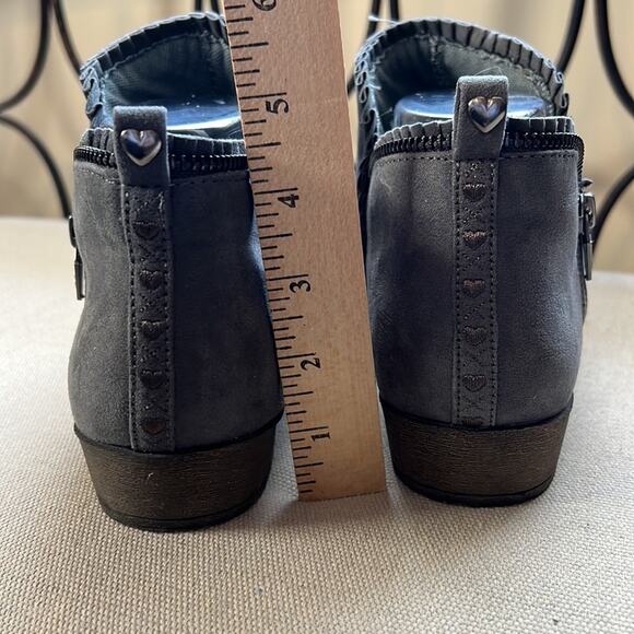 New! Dr. Scholl’s Hayzel ankle boots gray faux suede girls size 5 - Picture 6 of 11